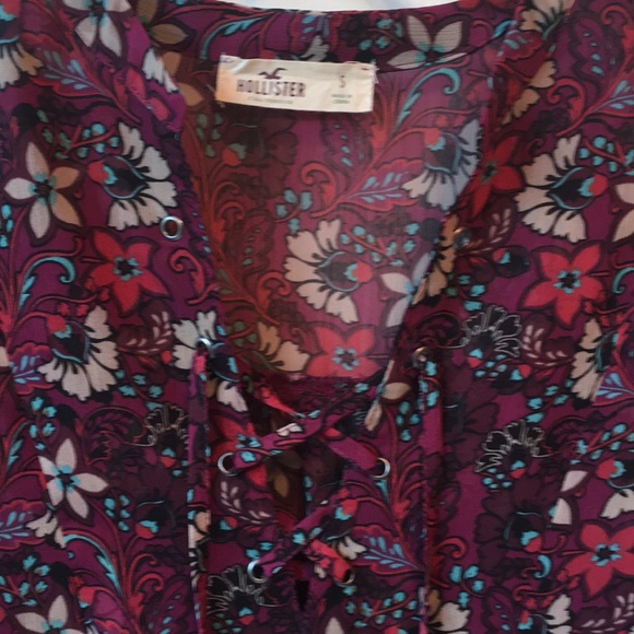 Floral patterned tunic with ties - Picture 3 of 3